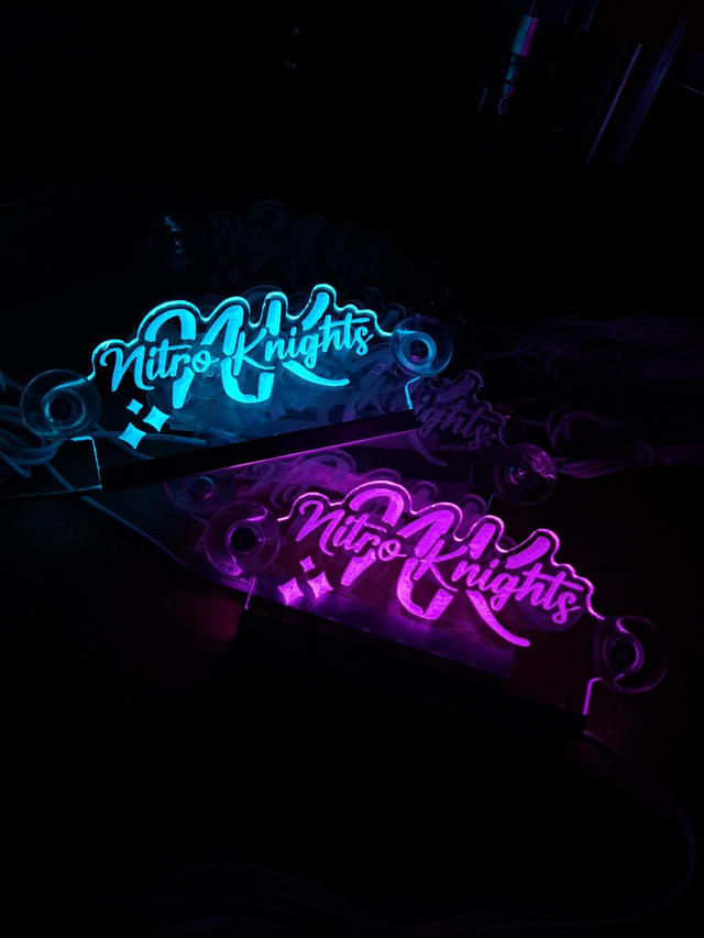 Nitro Knights LED Dash sign 