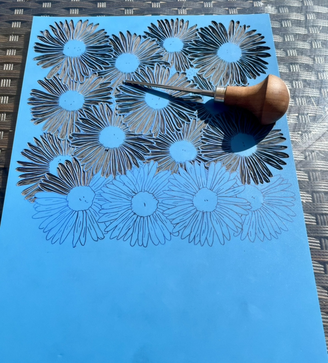 Days Eyes Lino print - various colours