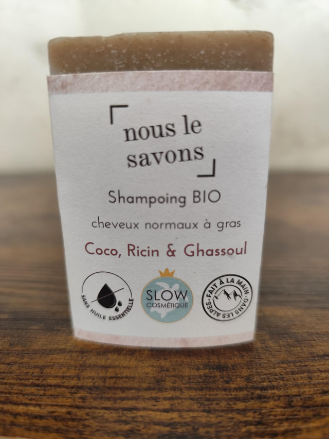 Shampoing solide BIO Coco Ricin Ghassoul