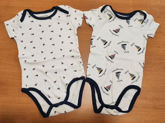 Lot de 2 body bateaux 18 mois
