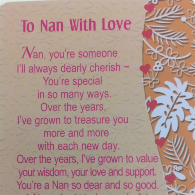 Special Thoughts Poems To Nan With Love