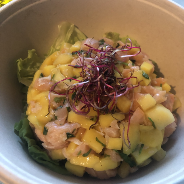 Tartare saumon-mangue 