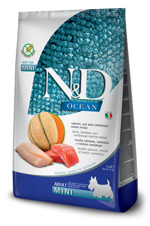 N&amp;D OCEAN DOG MINI ADULT SALMONE/MERLUZZO