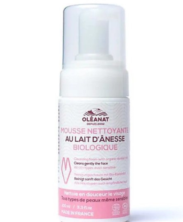 Mousse nettoyante visage au lait d&#039;ânesse bio 100ml