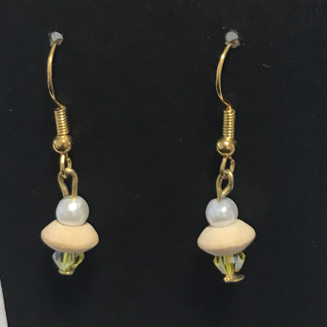 Yellow/Cream Dangling Earrings- YCD7821