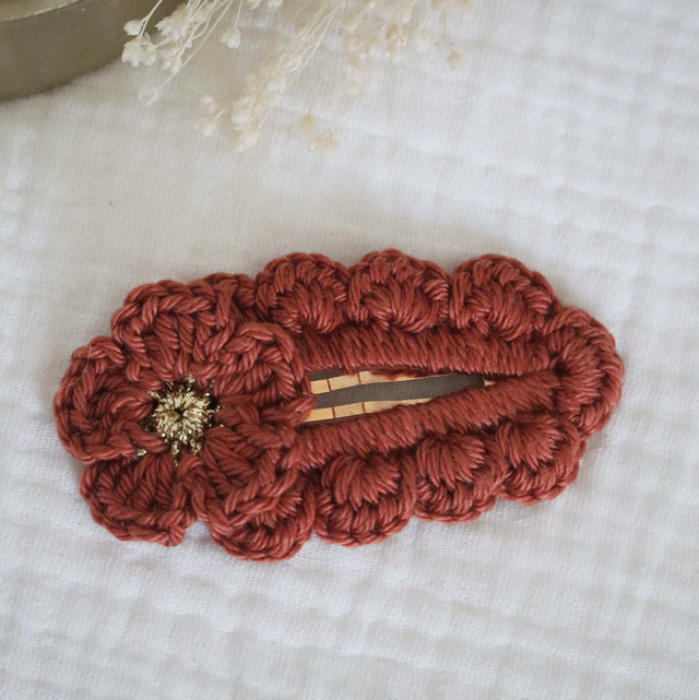 Barrette Léa terracotta 