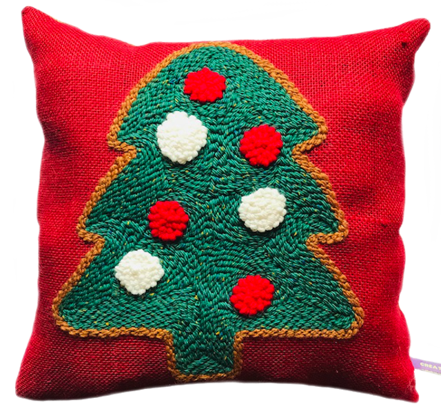 Coussin sapin de Noël