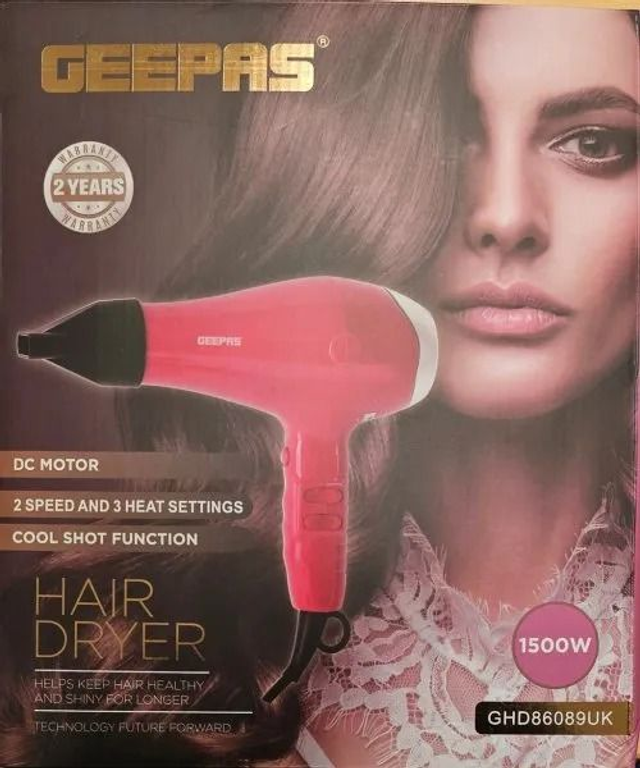 GEEPAS: HAIR DRYER 1500W (GHD86089UK)