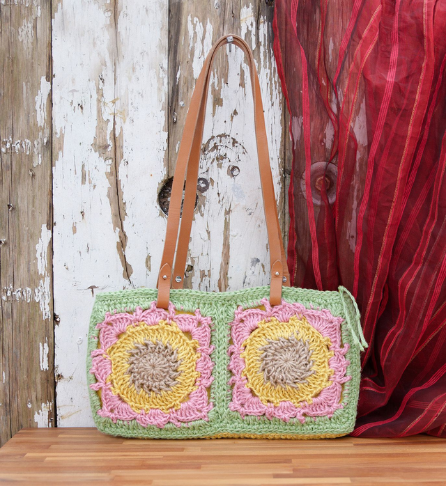 Sac à main, au crochet fil de jute naturelle, réalisation artisanale créateur (handmade)
