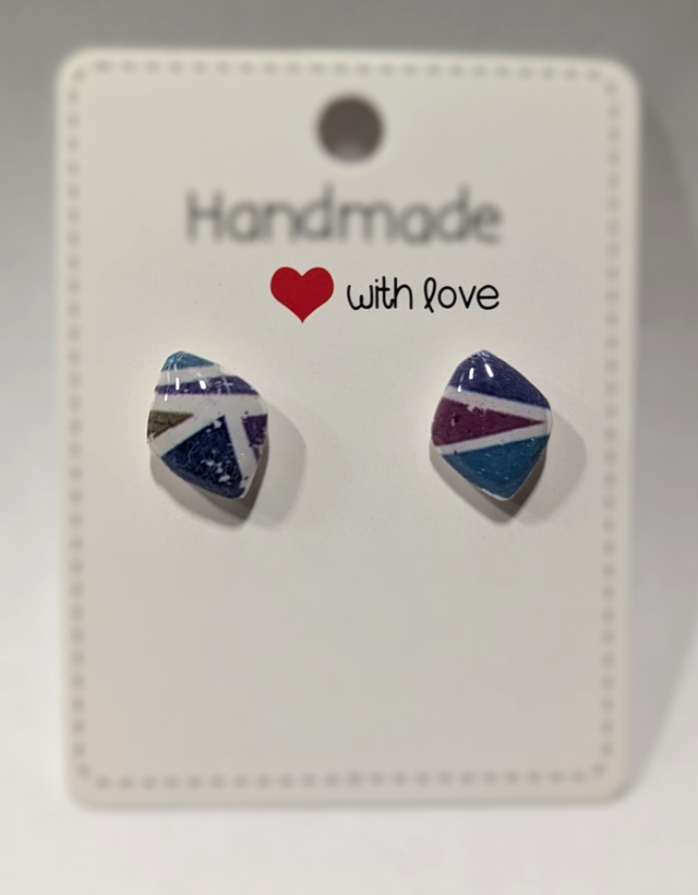 Boucles d'oreilles losange graphika