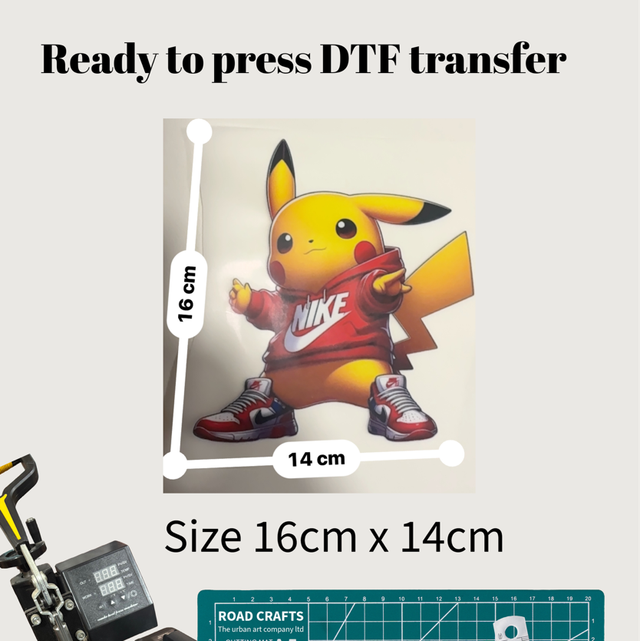 Nike Pikachu DTF print