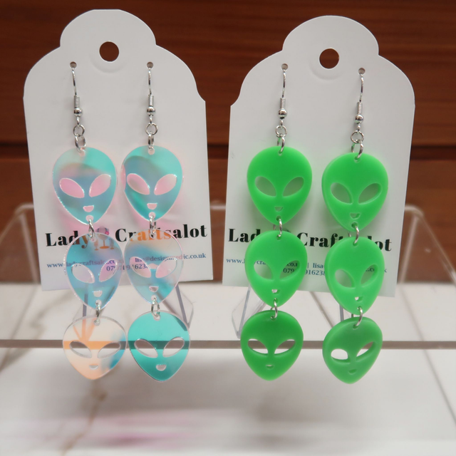 Long Alien Earrings