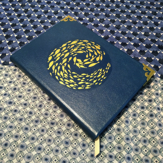Grimoire cuir "Poissons dorés"