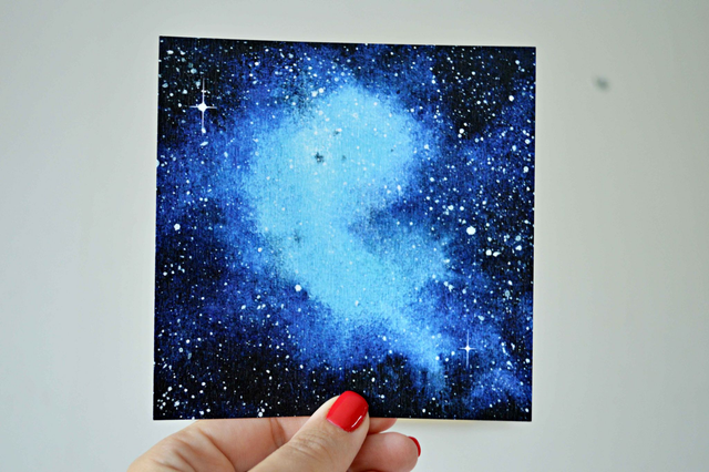Carte carrée Galaxie nébuleuse 