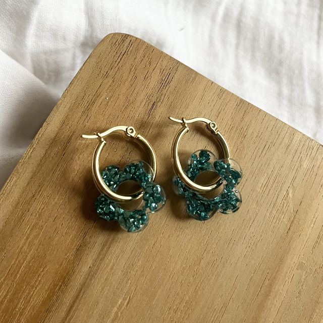 Boucles d'oreilles Aura - Bleu