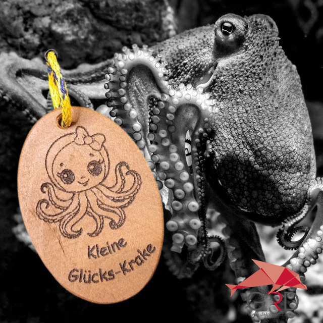 Kleine Glücks-Krake weiblich (Schlüsselanhänger)  