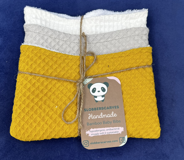 Three Pack Classic Style Bamboo Bibs 