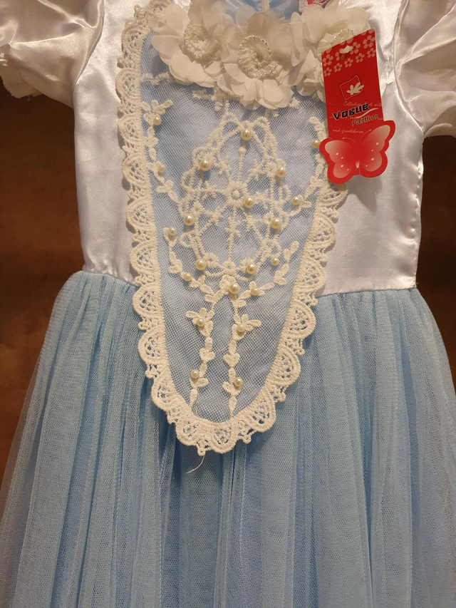 Prinzessin Kleid 110 Elsa blau