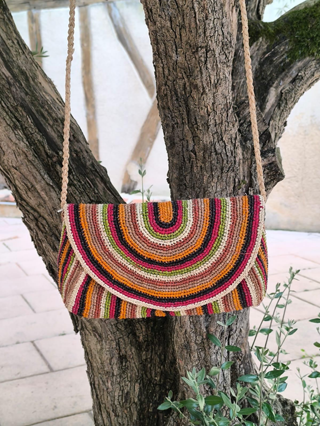Sac pochette à bandoulière couleur vives