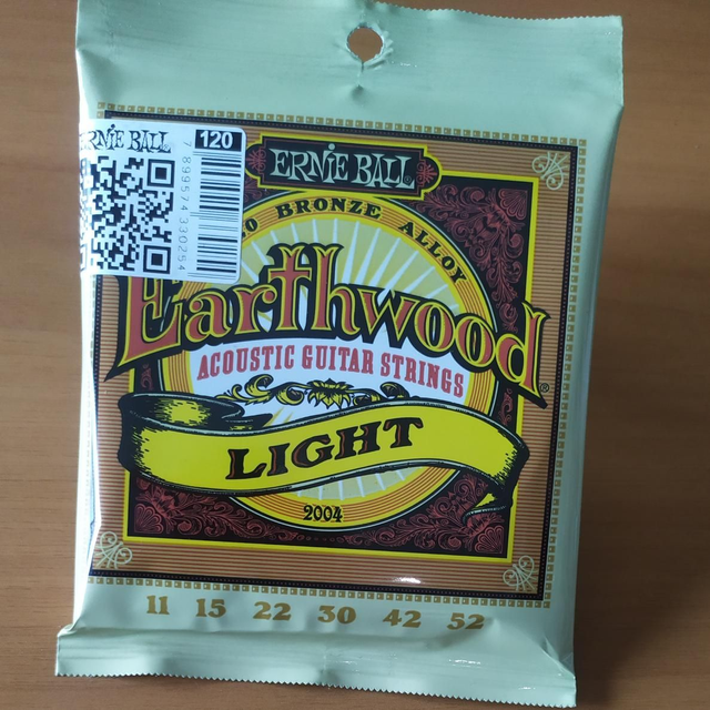 Encordoamento Violão 011 Aço Ernie Ball Strings 