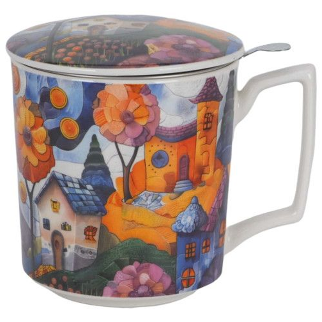 Taza modern-country, porc. 0,40 l. Incluye filtro de acero inoxidable, en caja de regalo.*125