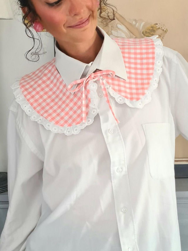 Col amovible et réversible en tissus upcyclés