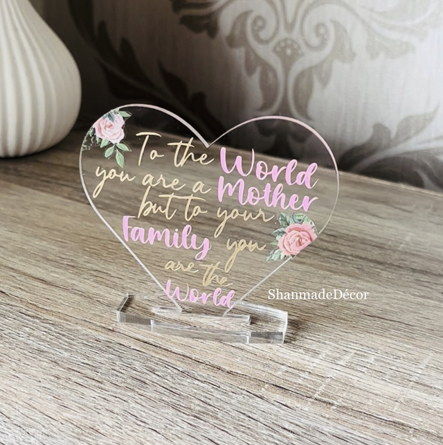 Mother’s Day Acrylic Heart Ornament 