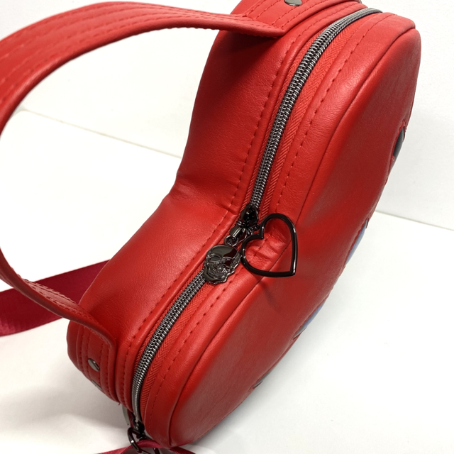 Clown Drippy Pumpkin Heart shaped crossbody Bag