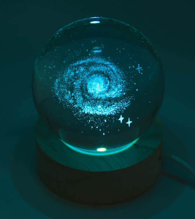 Veilleuse USB Verre Galaxie Multicolore 6cm