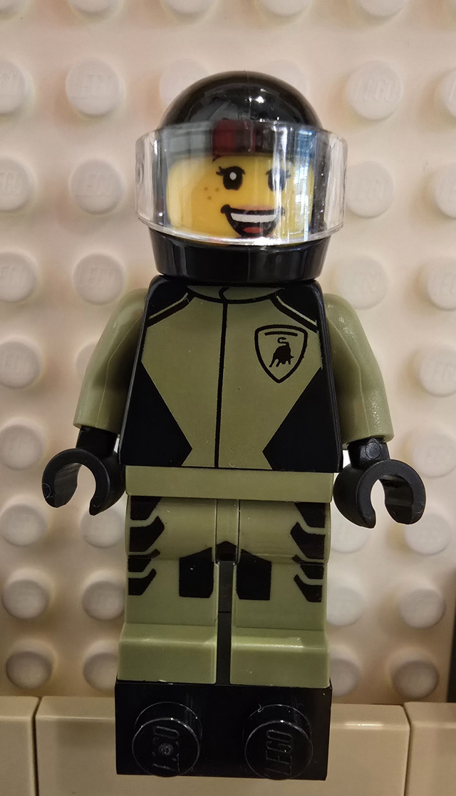 LEGO sc115 Lamborghini Lambo V12 Vision Gran Turismo Fahrerin Minifigur