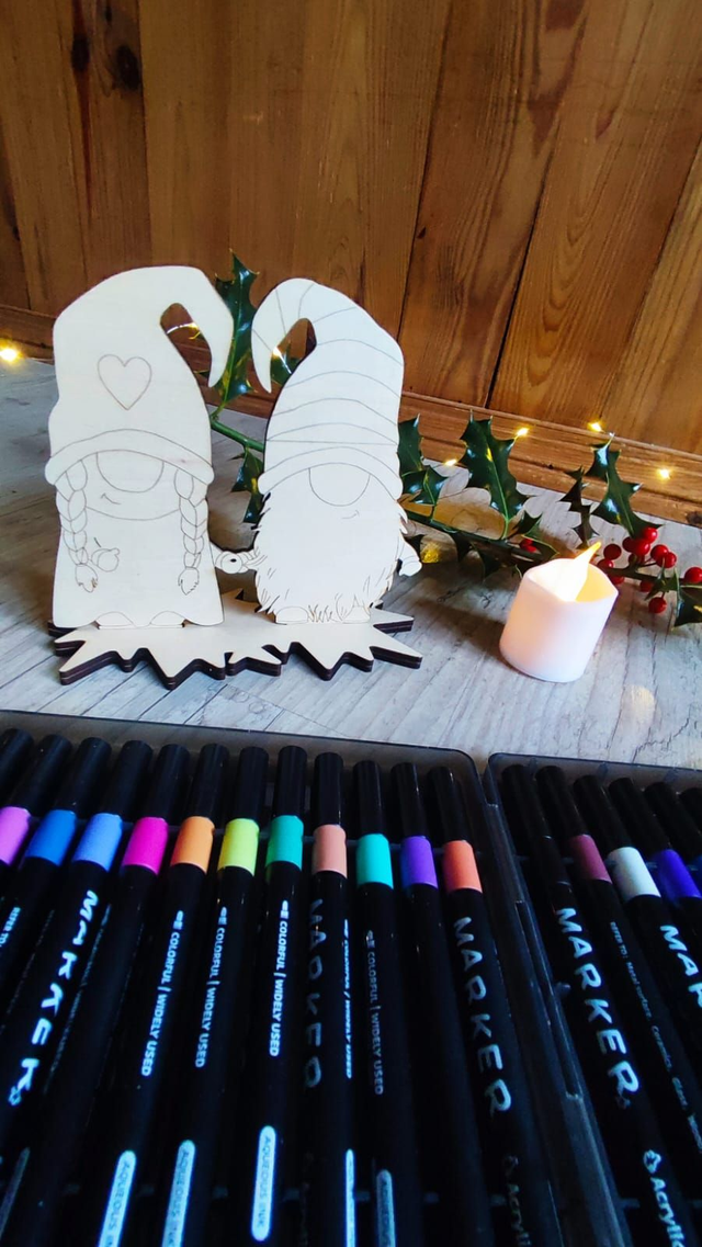 Kit lutin de Noël à peindre ou colorier