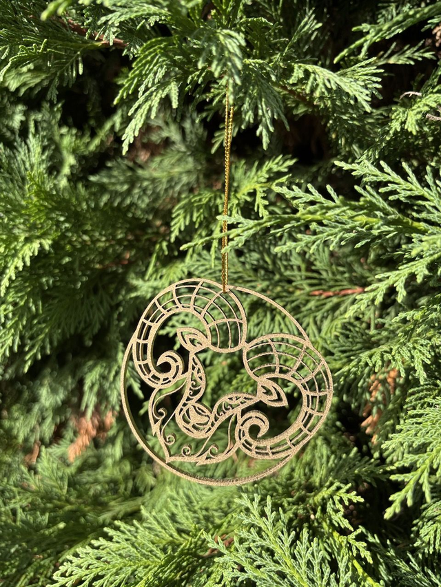 Boule de Noel Bélier Or