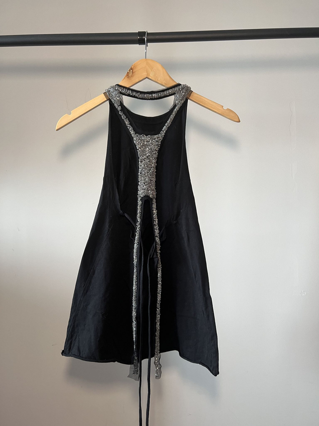 Beaded back tank top #0045