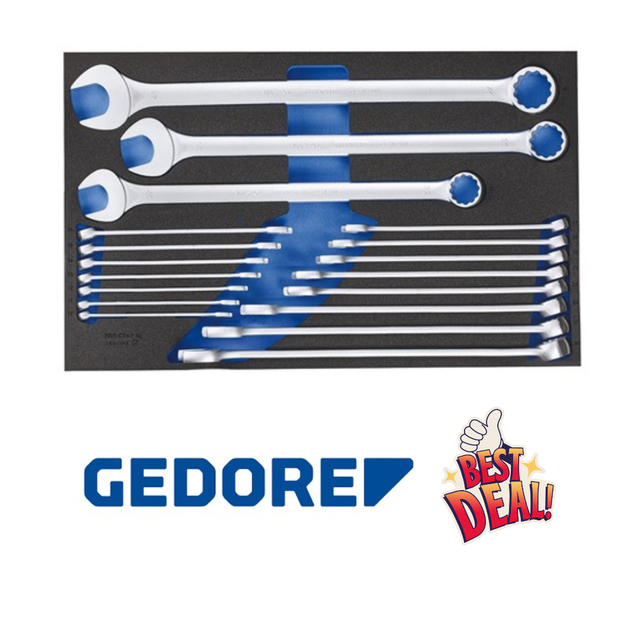  Ring-Maulschlüssel-Satz in Check-Tool-Modul 18-teilig 2005 CT4-7 XL 