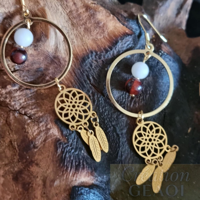 Oeil de taureau et quartz rose