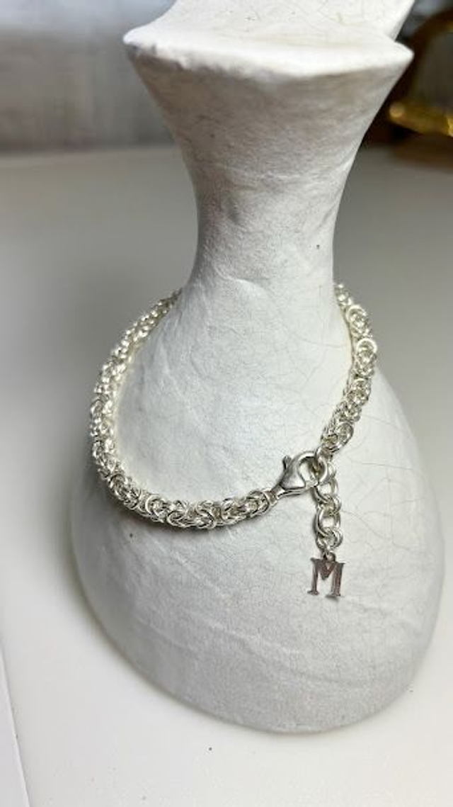 Bracelet Byzantin en Argent pampille M.