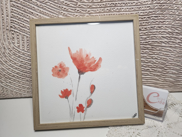 Aquarelle coquelicot 