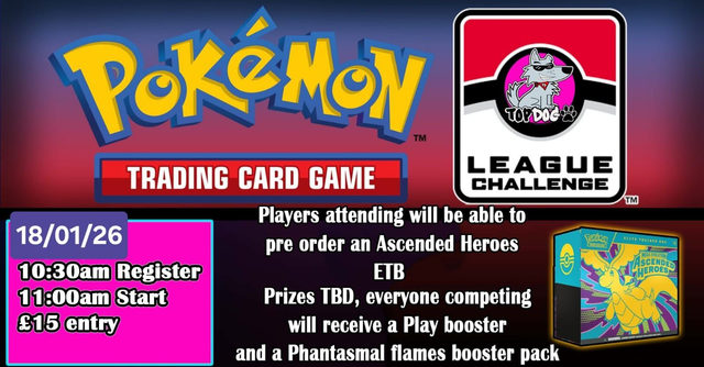 Pokémon League Challenge 18/01/26