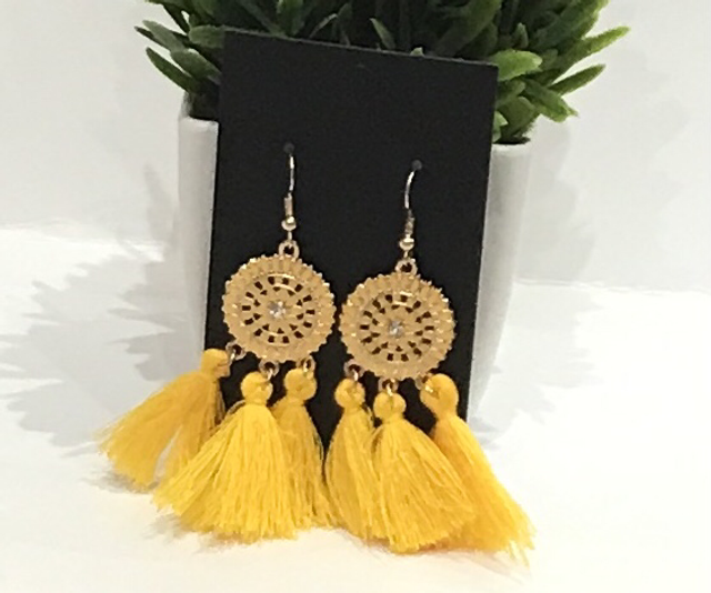 Yellow Dangling Earrings- YDE60