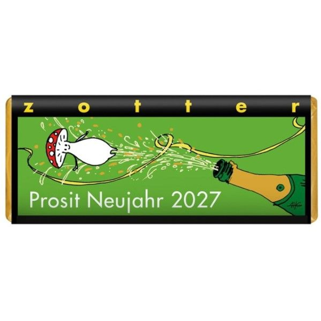 Zotter "Prosit Neujahr 2027" 70g Tafel