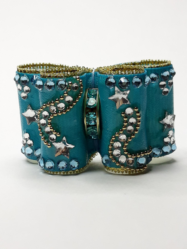Noeud pour chien double coques-Luxe-expo-strass