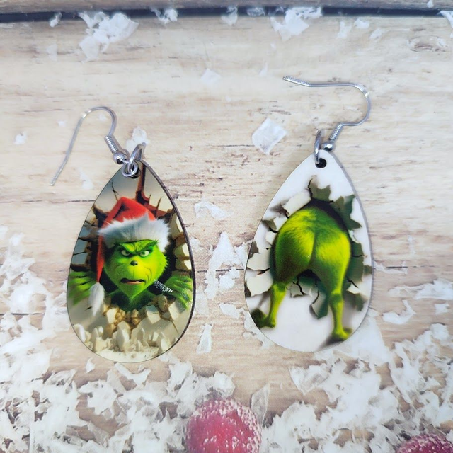 Boucle d&#039;oreilles Grinch