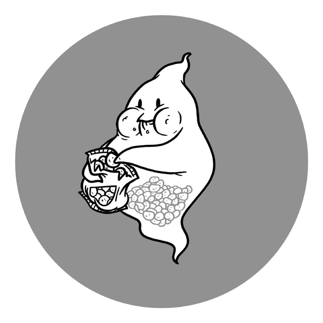 Ghost Eating Crisps