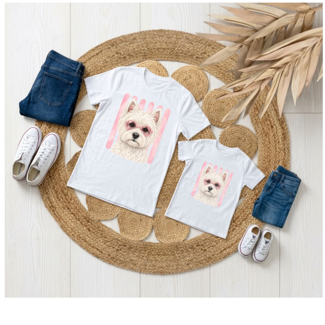 T-shirt chien stylé – Collection Matchy_ Westie