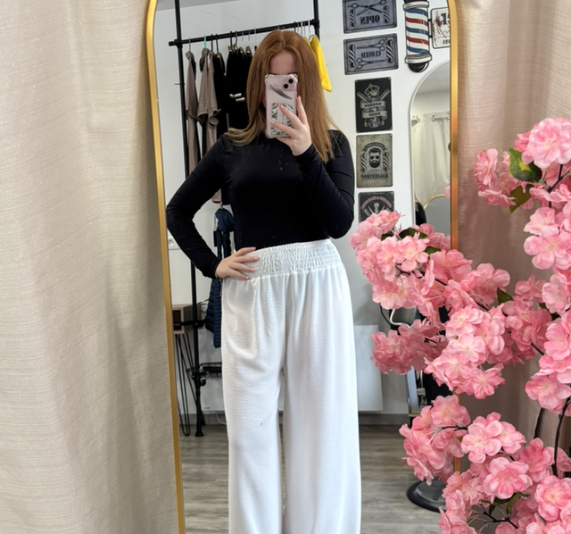 Pantalon fluide blanc 