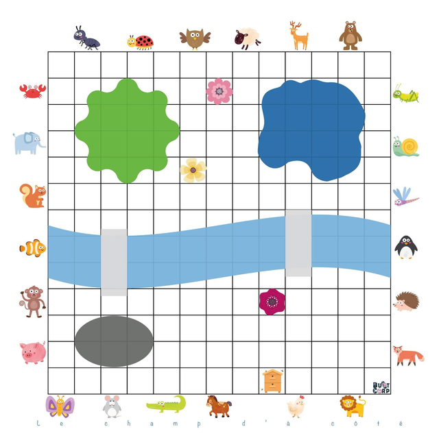 Tapis robotique 2,50mx2,50m avec cases 15cmx15cm - Bibi