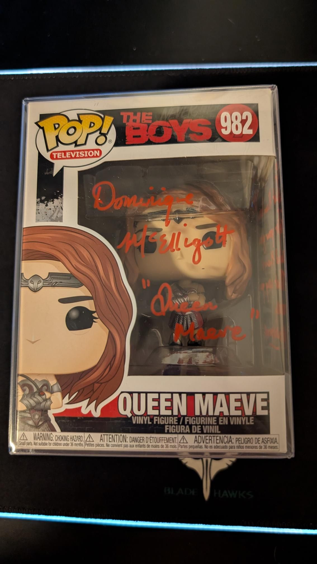 Funko Pop The Boys Queen Maeve 982 Signed By Dominique McElligott with SWAU Authentication 