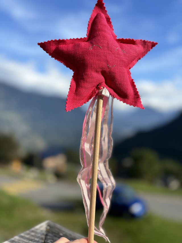 Baguette étoile rose 