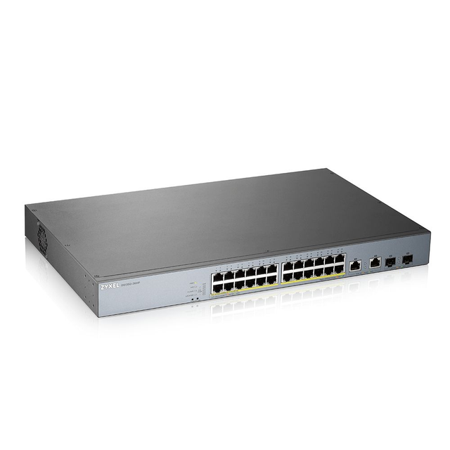 GS1350-26HP Switch Managed per CCTV: 24 porte Gigabit PoE 375W + 2 porte SFP, Nflex