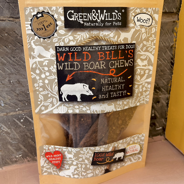 Green &amp; Wild’s Wild Boar Chews 100g